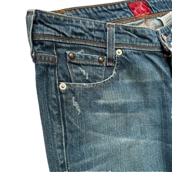 Levis Skinny Jeans Vintage 582 Size12 M Blue Pants Ladies Mid Rise Stret… - Picture 6 of 12